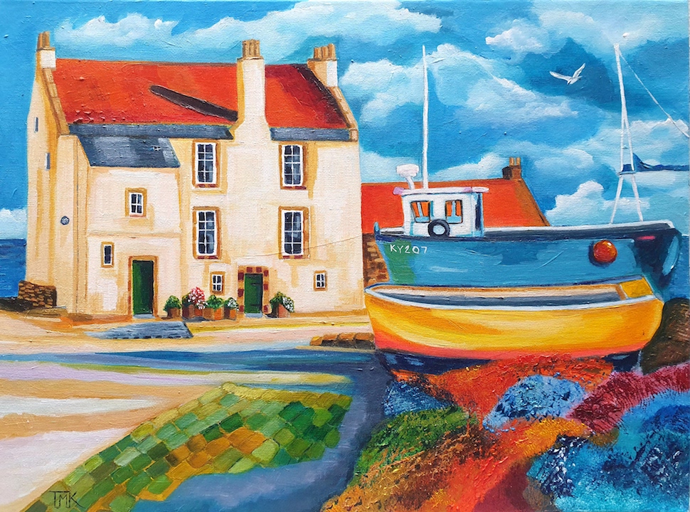 Boats at the Gyles, Pittenweem by Teresa Maria Kemp