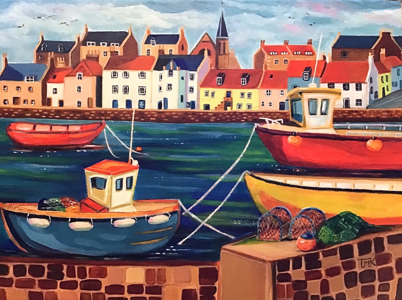 Boats at St Monans by Teresa Maria Kemp