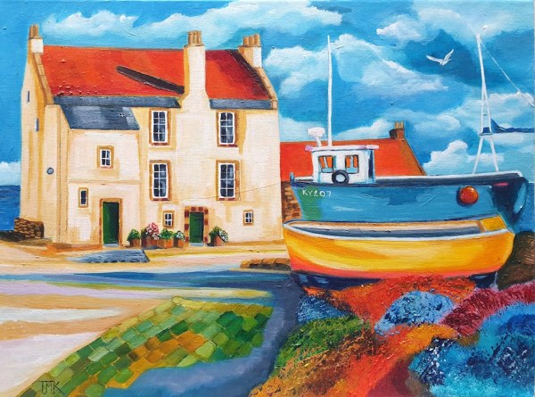 Boats at the Gyles, Pittenweem by Teresa Maria Kemp