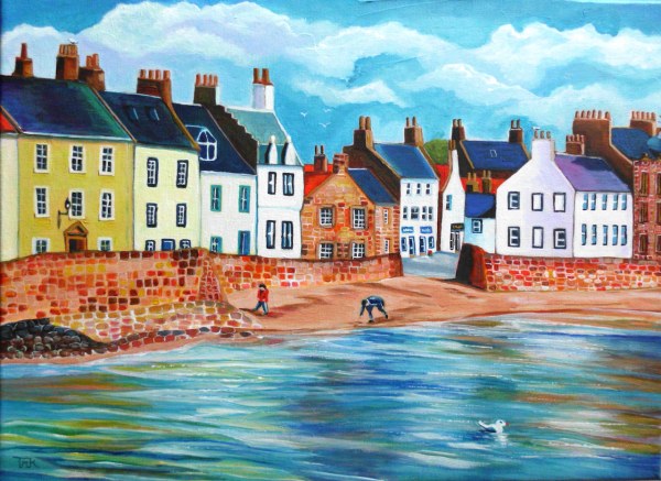 Seaglass Hunt in Anstruther by Teresa Maria Kemp
